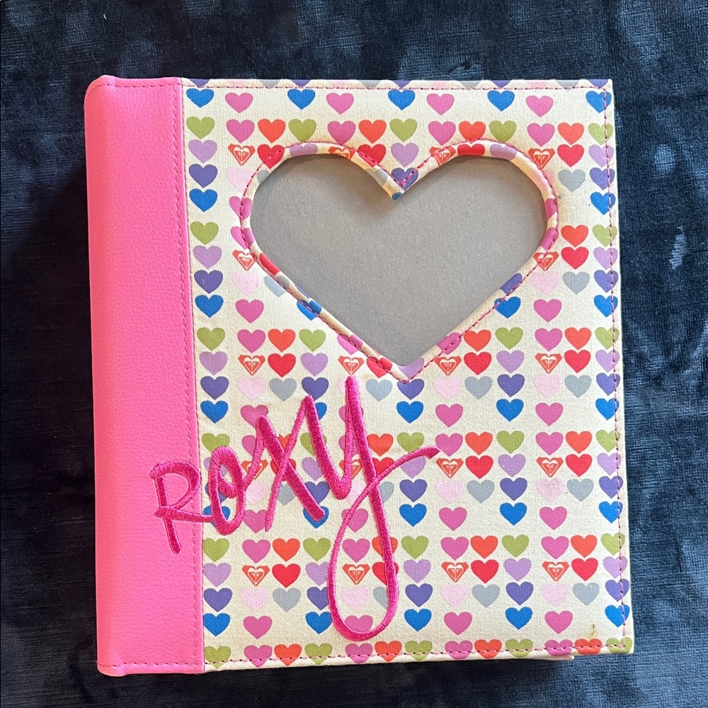 Roxy Multicolor Heart Photo Album with Pink Spine